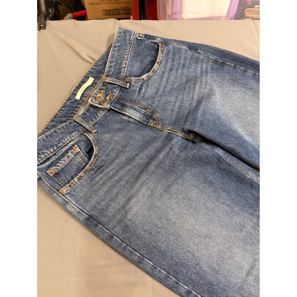Levis Superlow Bootcut Jeans Womens 30x32 Medium Wash Blue Denim A7498-0008 - Picture 5 of 15